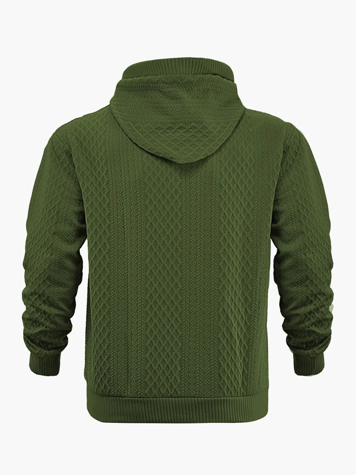 Men's Solid Hoodie with Drop Shoulders Stylish Sweatshirt for Casual Outings, 2 of 4