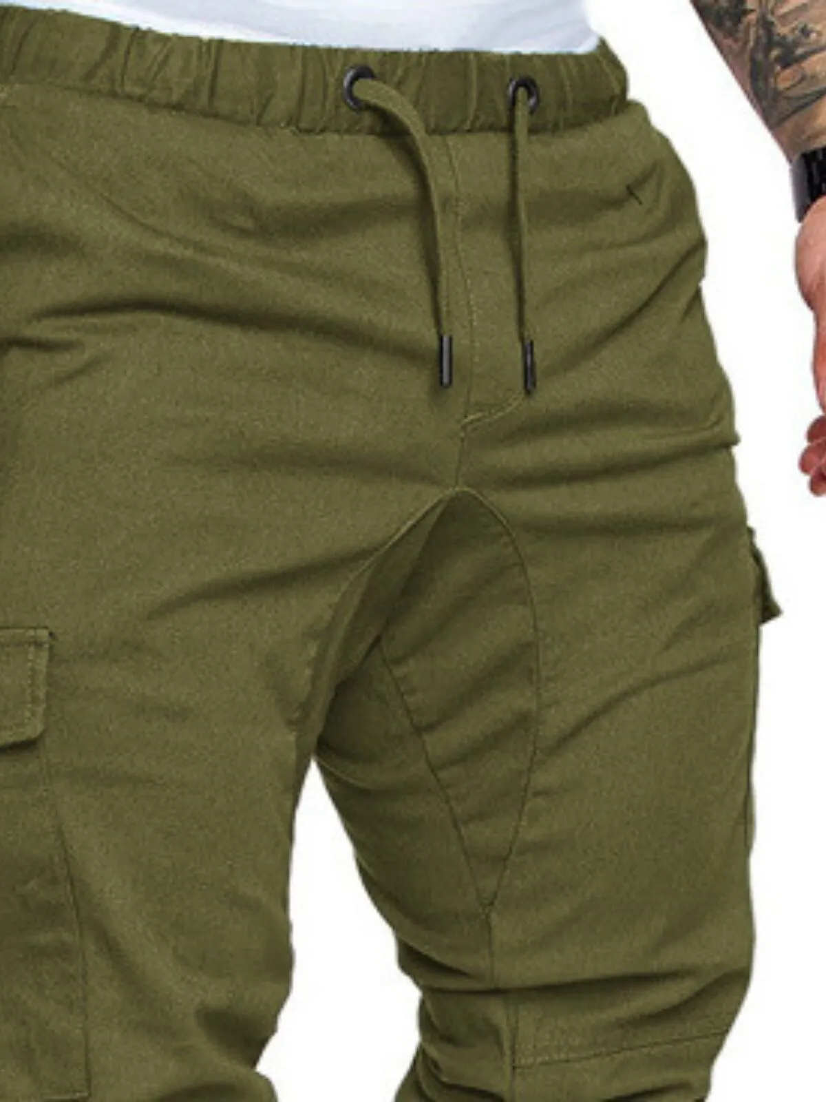 Men's Cargo Pants Fashion Pocket Jogger Fitness Gyms Sweatpants, 3 of 5