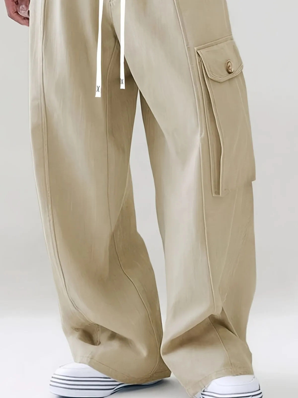 Men's Cargo Pants Cotton Casual Baggy Trendy Pants, 3 of 3