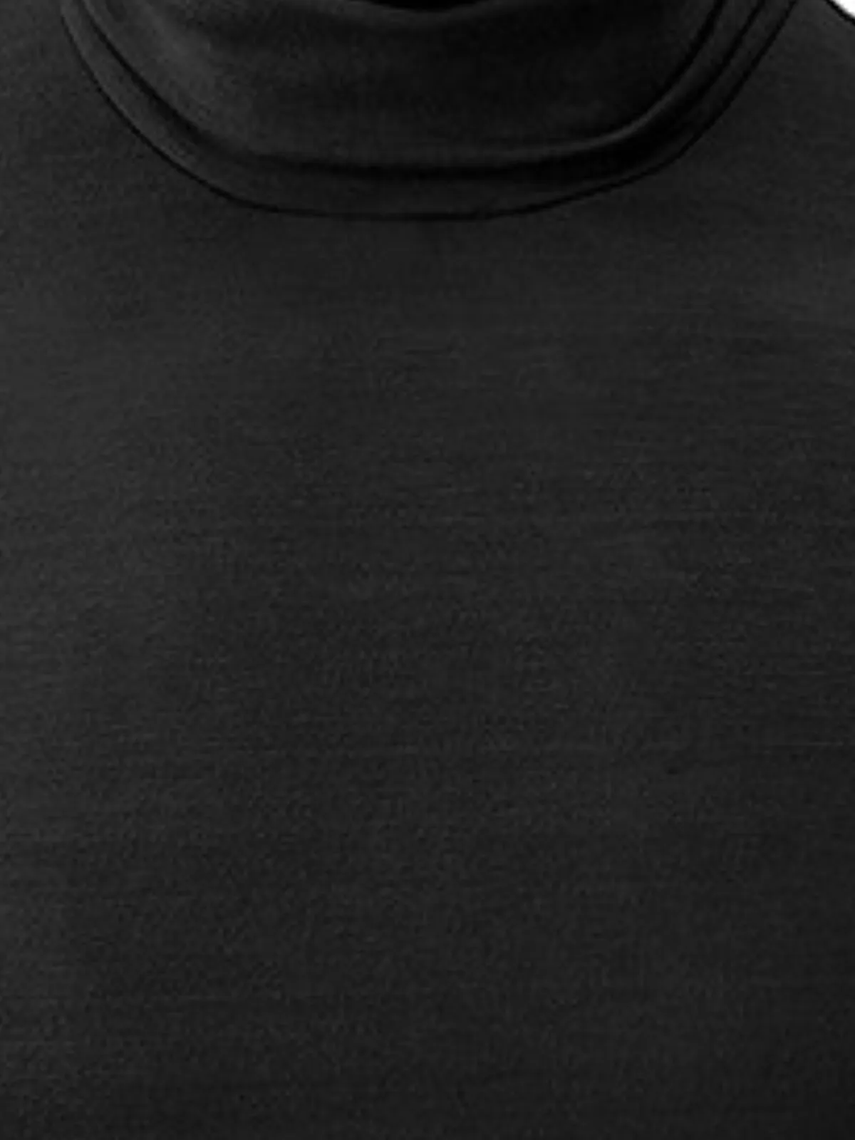 Men's T-shirts Basic Short Sleeve Mock Turtleneck Casual Style Comfortable Plain Buttonless Stretch Tops, 4 of 4