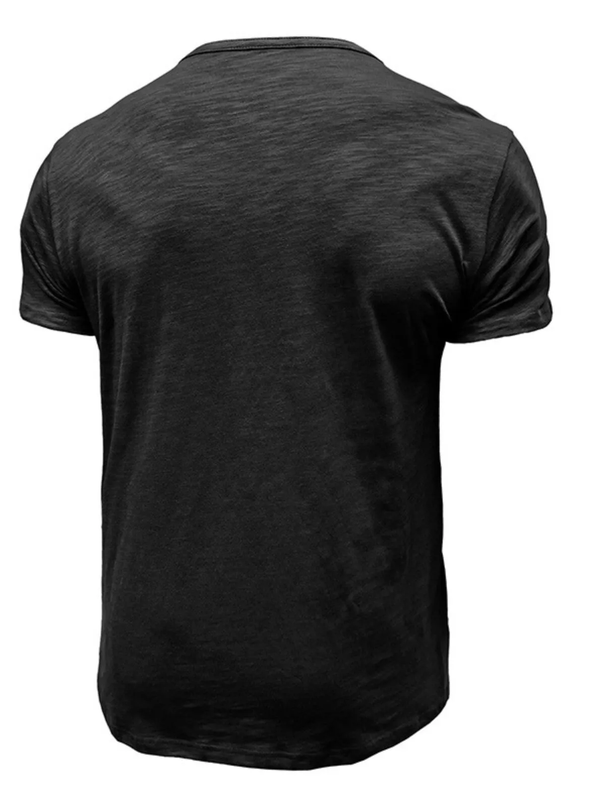 Men's T-shirts Button Henley Shirt Tee Short Sleeve Spring & Summer Plain Fashion Designer Basic Vacation Street Going out Tops, 2 of 3