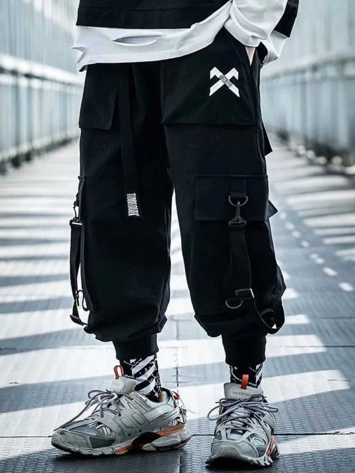 Men's Cargo Pants Hip Hop Style Stage Costume Singer Club Streetwear Pants, 1 of 5