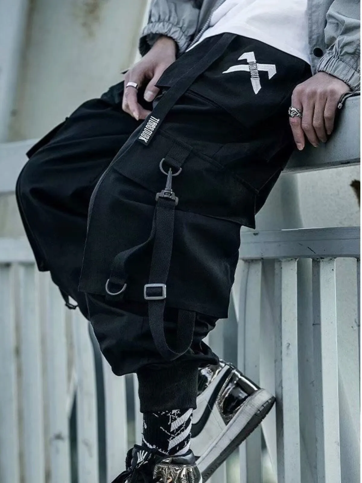 Men's Cargo Pants Hip Hop Style Stage Costume Singer Club Streetwear Pants, 2 of 5