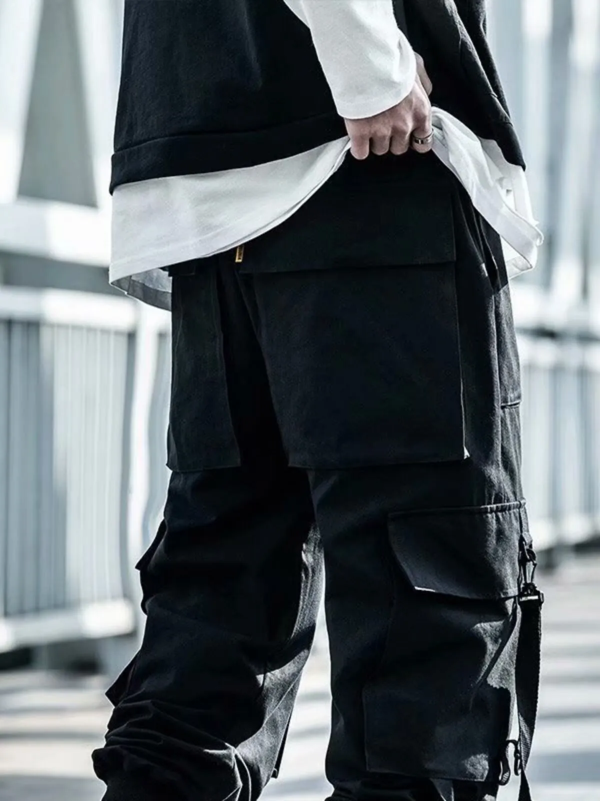 Men's Cargo Pants Hip Hop Style Stage Costume Singer Club Streetwear Pants, 3 of 5