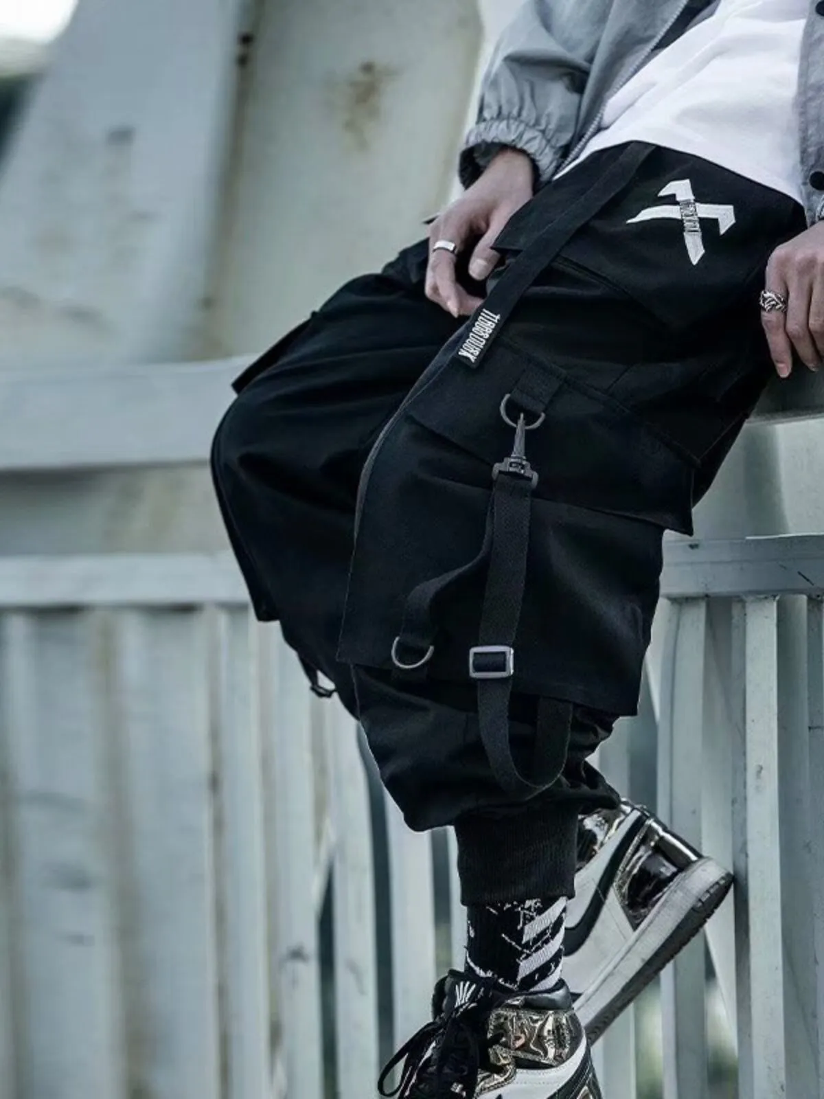 Men's Cargo Pants Hip Hop Style Stage Costume Singer Club Streetwear Pants, 4 of 5