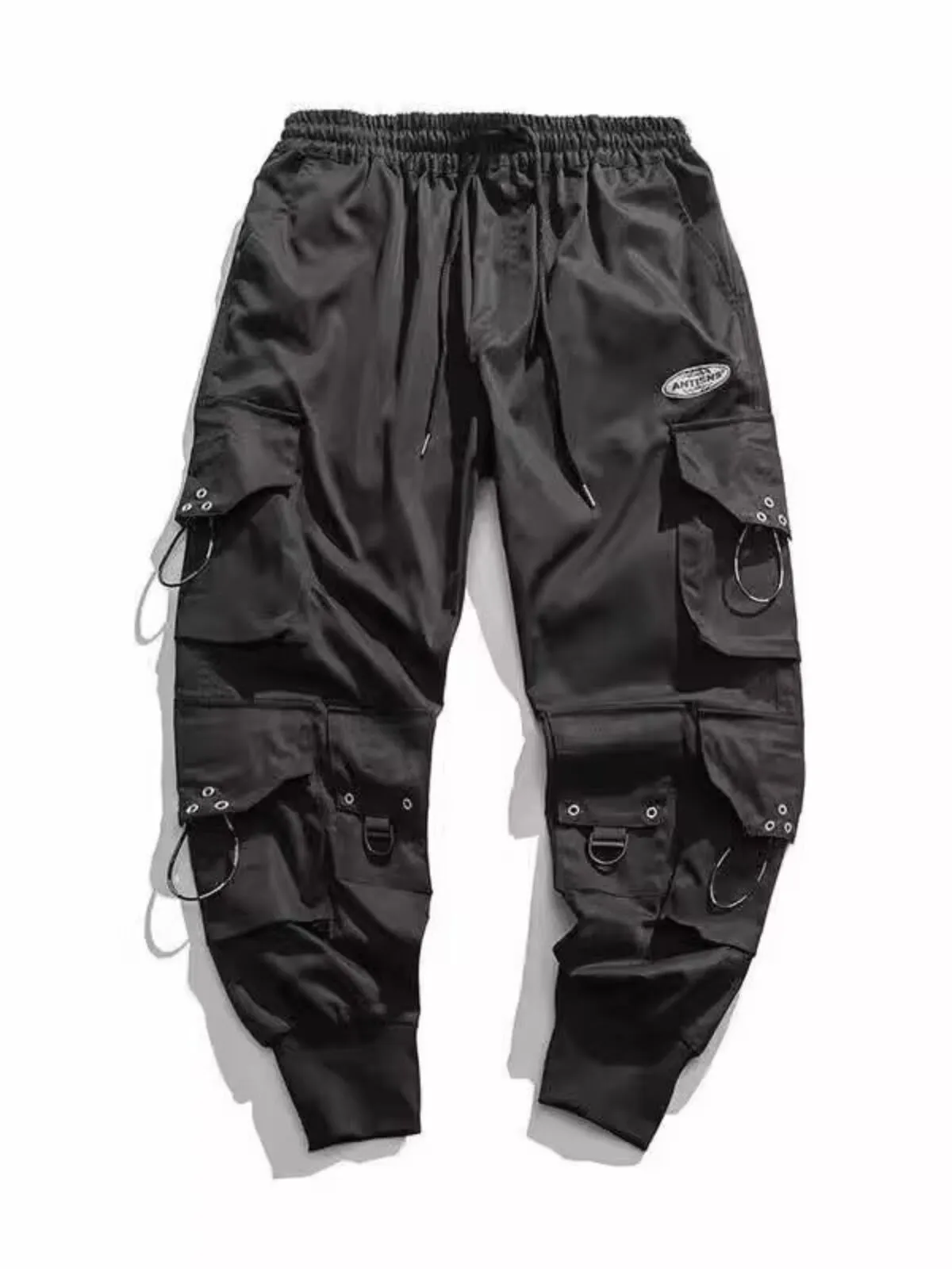 Men's Cargo Pants Hip Hop Streetwear Cotton Joggers Fashion Sweatpants Casual Harem Pants, 4 of 4