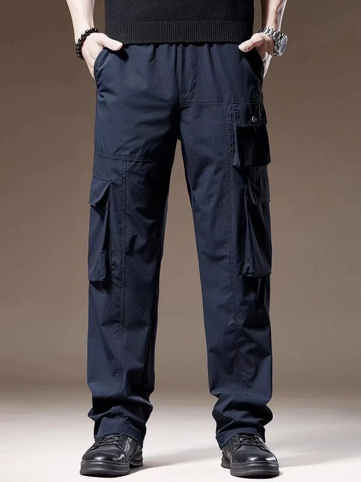 Men's Cargo Pants Retro Casual Sports Trousers with Multiple Pockets, 10 of 10