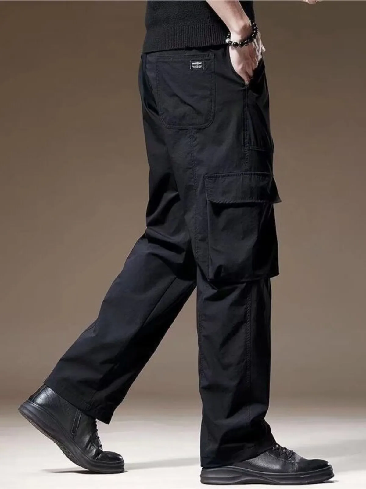 Men's Cargo Pants Retro Casual Sports Trousers with Multiple Pockets, 2 of 10