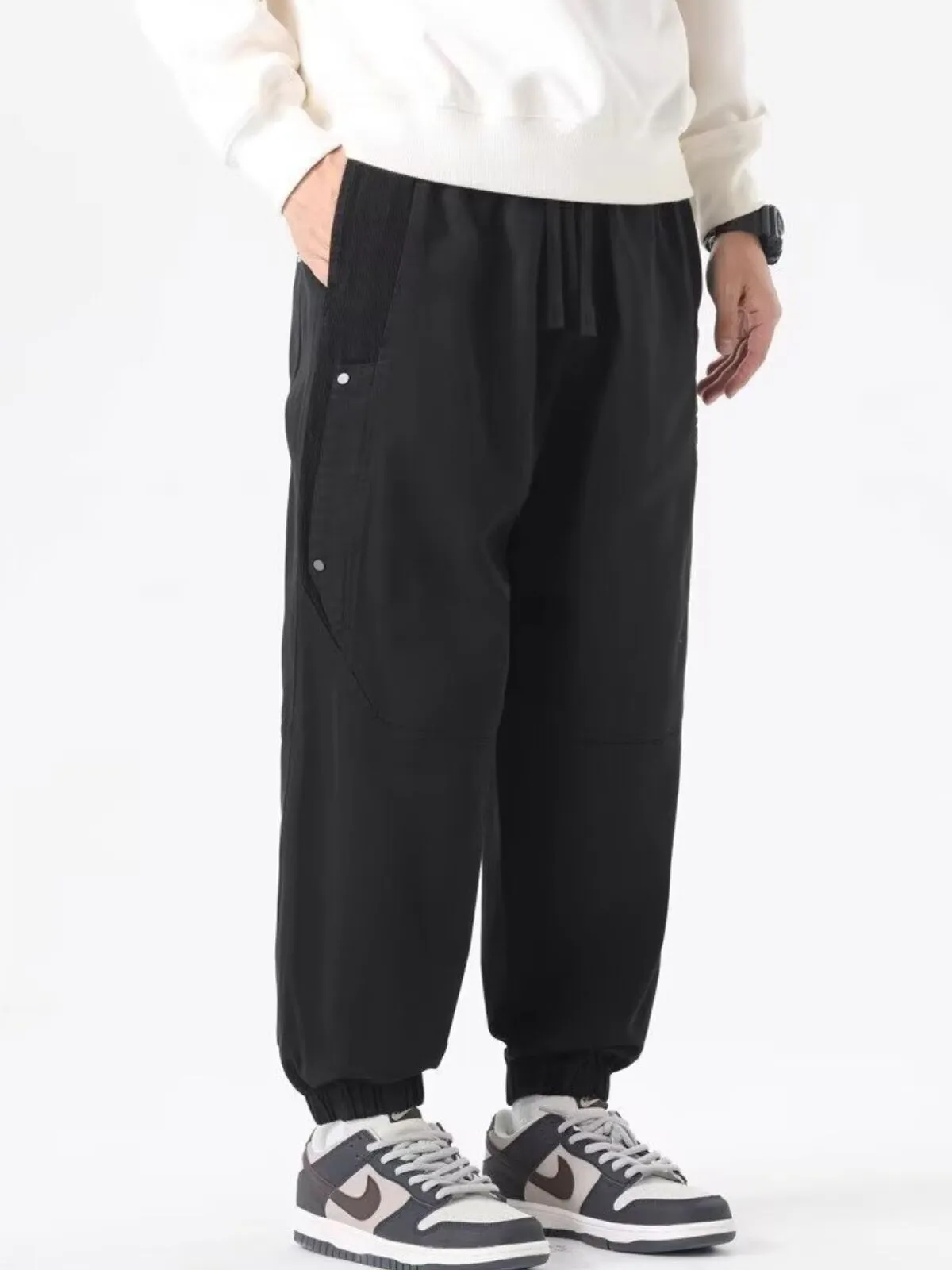 Men's Cargo Pants Loose Cotton Breathable Casual Sports Pants, 1 of 3