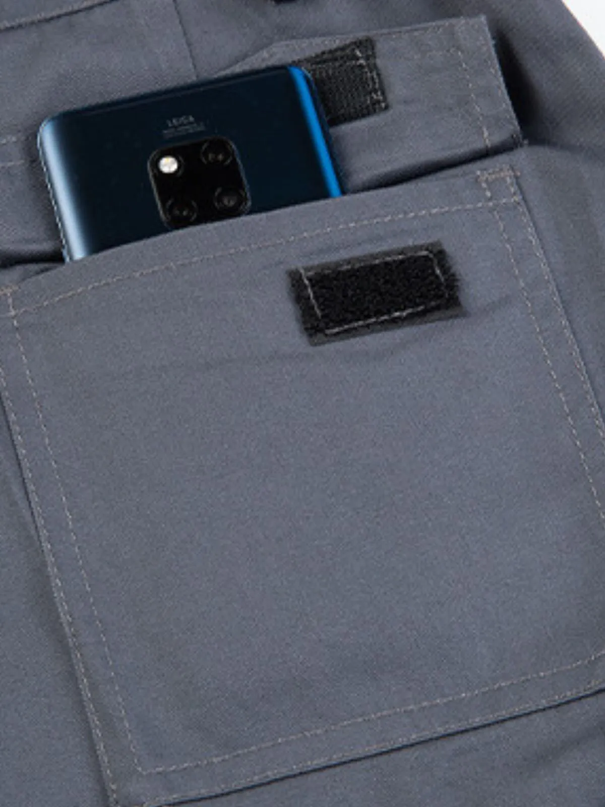 Men's Cargo Pants Stretchy Reinforced Knee Polyester Straight Leg with Adjustable Waist & Multiple Pockets, 3 of 6