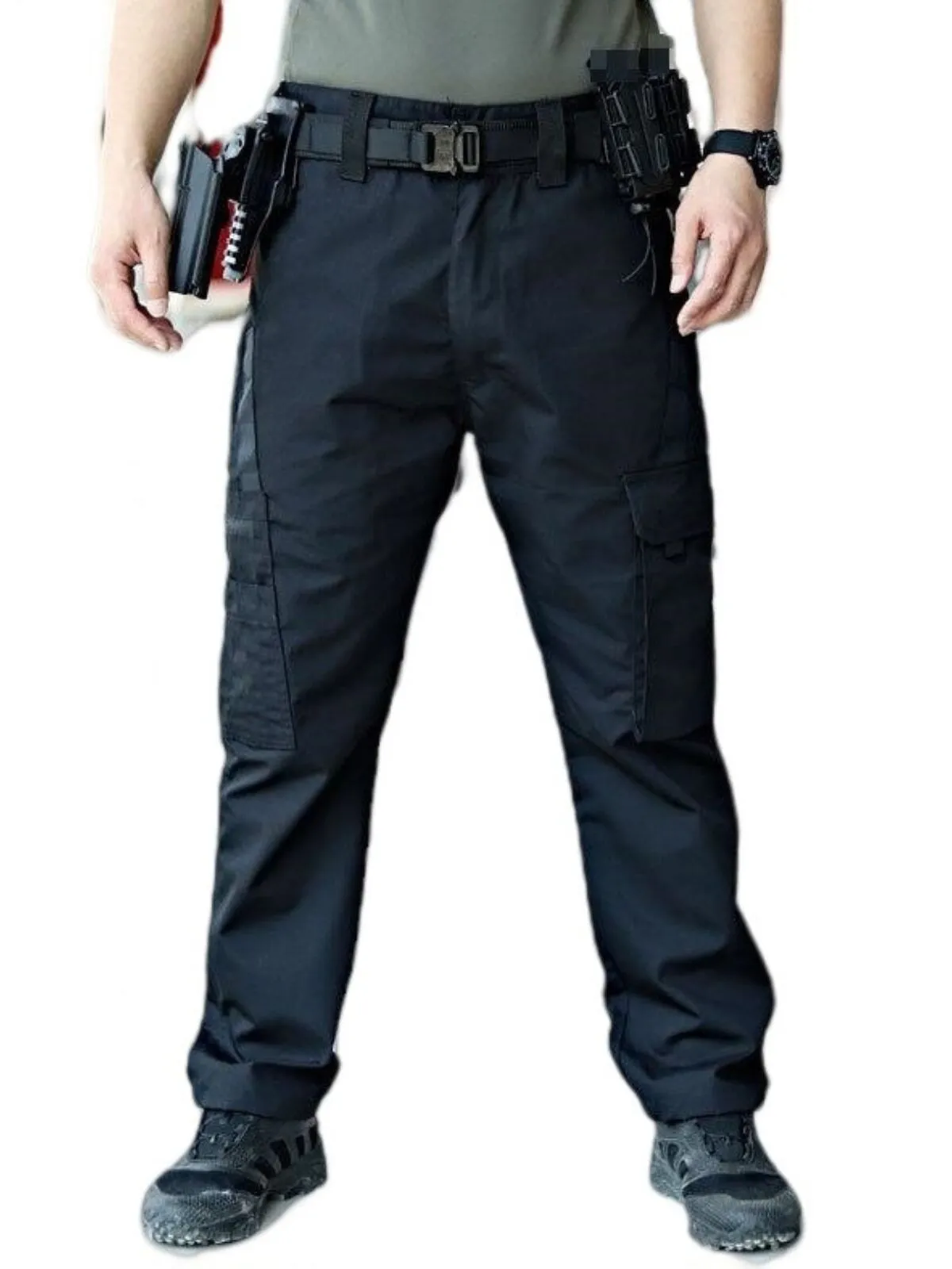 Men's Cargo Pants Outdoor Durable Waterproof Multi-pocket Straight-leg Training Pants, 1 of 1