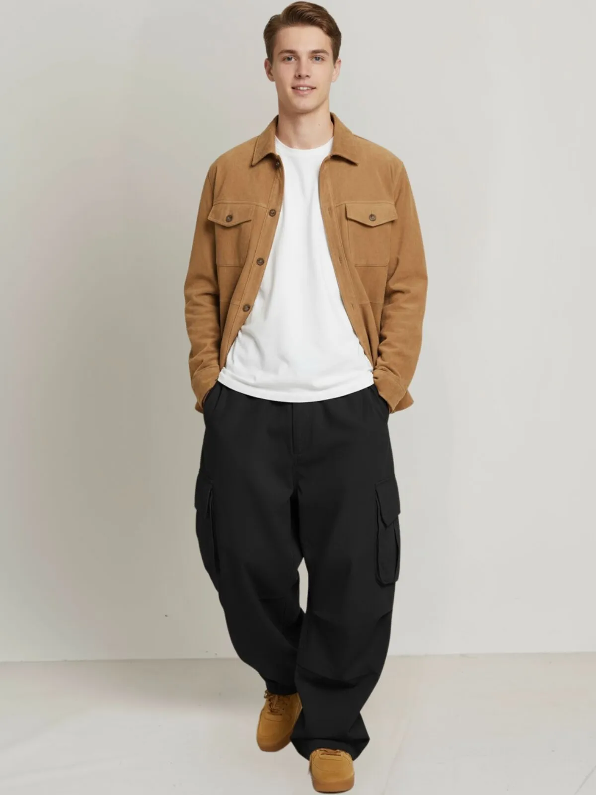 Men's Cargo Pants Outdoor Multi-pocket Loose Straight Retro Pants, 2 of 4