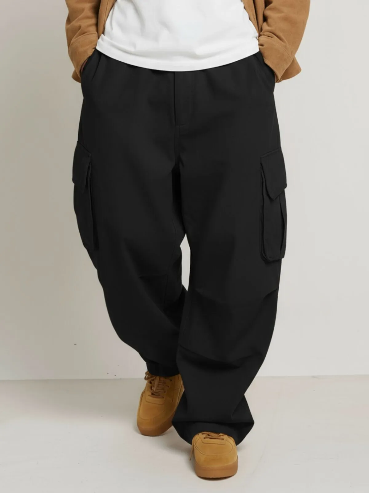 Men's Cargo Pants Outdoor Multi-pocket Loose Straight Retro Pants, 3 of 4