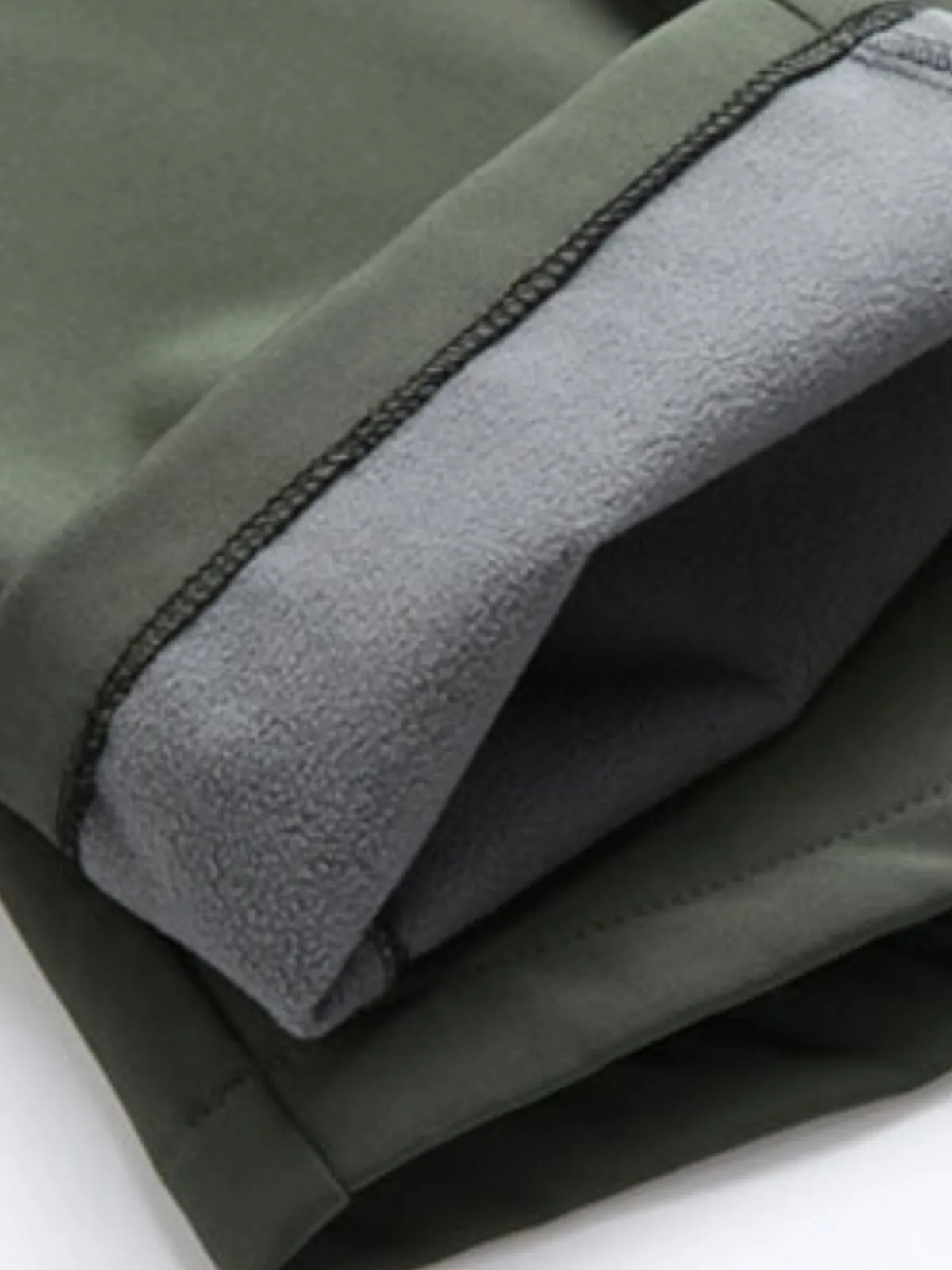 Men's Cargo Pants Soft Shell Winter Outdoor Pants Sports Camping Climbing Fishing Hiking Skiing Fleece Pants, 5 of 8