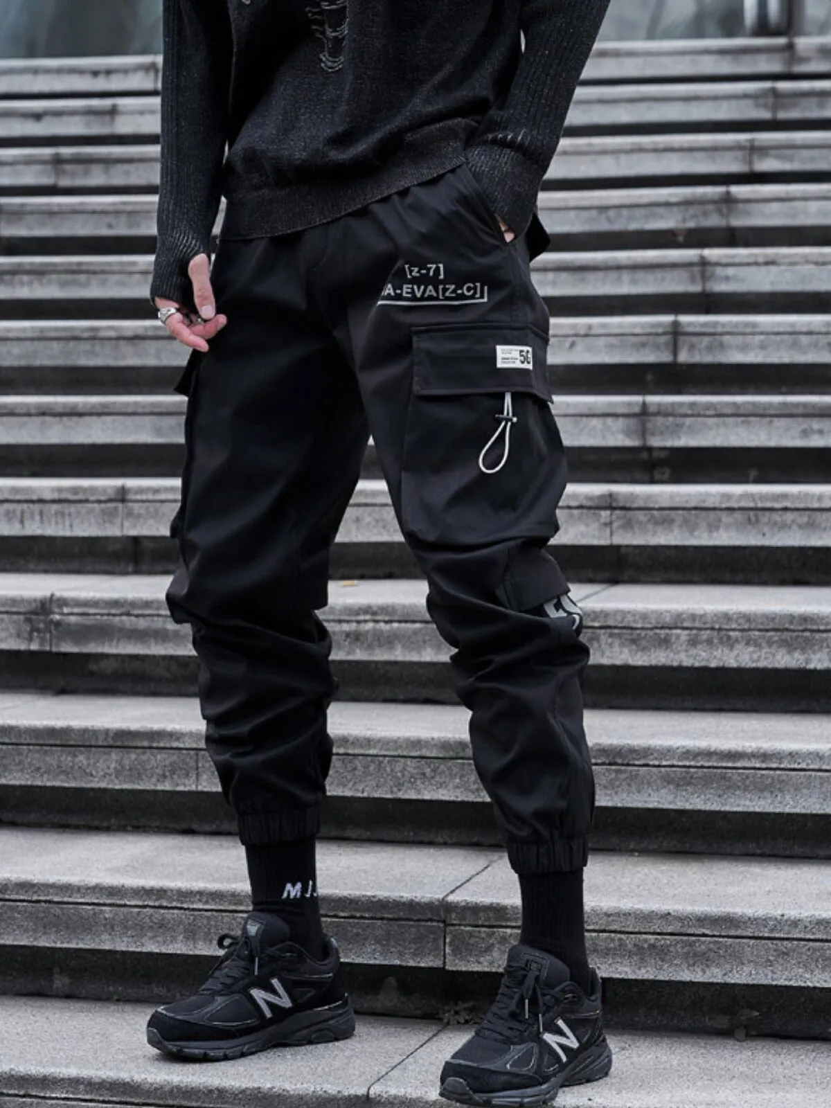 Men's Cargo Pants Streetwear Cyberpunk Techwear Pants, 3 of 4