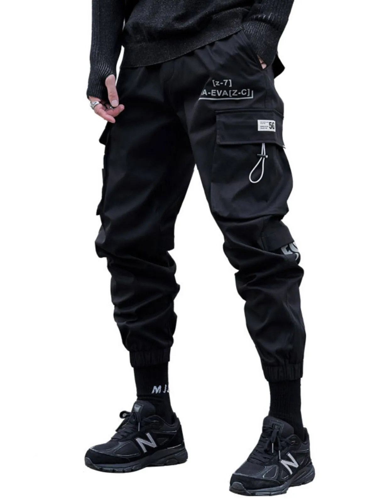Men's Cargo Pants Streetwear Cyberpunk Techwear Pants, 4 of 4