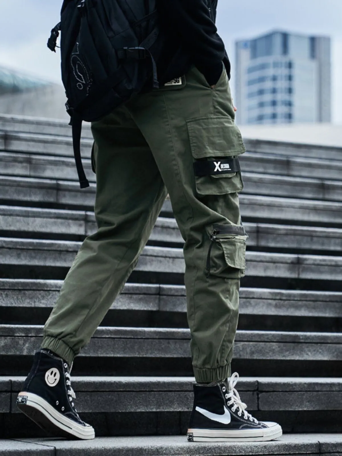 Men's Cargo Pants Fashion Hip Hop Techwear Joggers Streetwear Trousers, 3 of 6