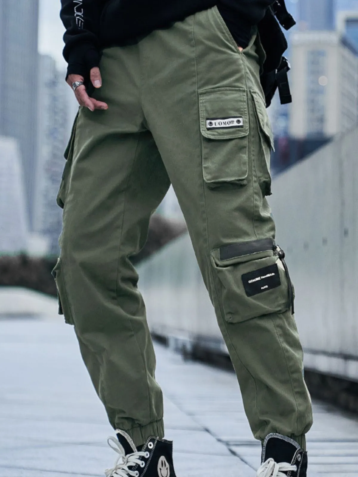 Men's Cargo Pants Fashion Hip Hop Techwear Joggers Streetwear Trousers, 6 of 6