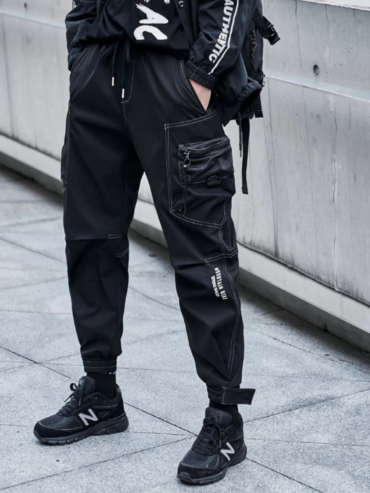 Men's Cargo Pants Punk Baggy Techwear Streetwear Hip Hop Couple Women Unisex Sports Casual Pants, 1 of 5