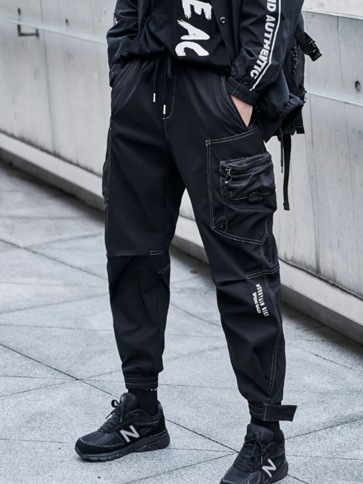 Men's Cargo Pants Punk Baggy Techwear Streetwear Hip Hop Couple Women Unisex Sports Casual Pants, 3 of 5