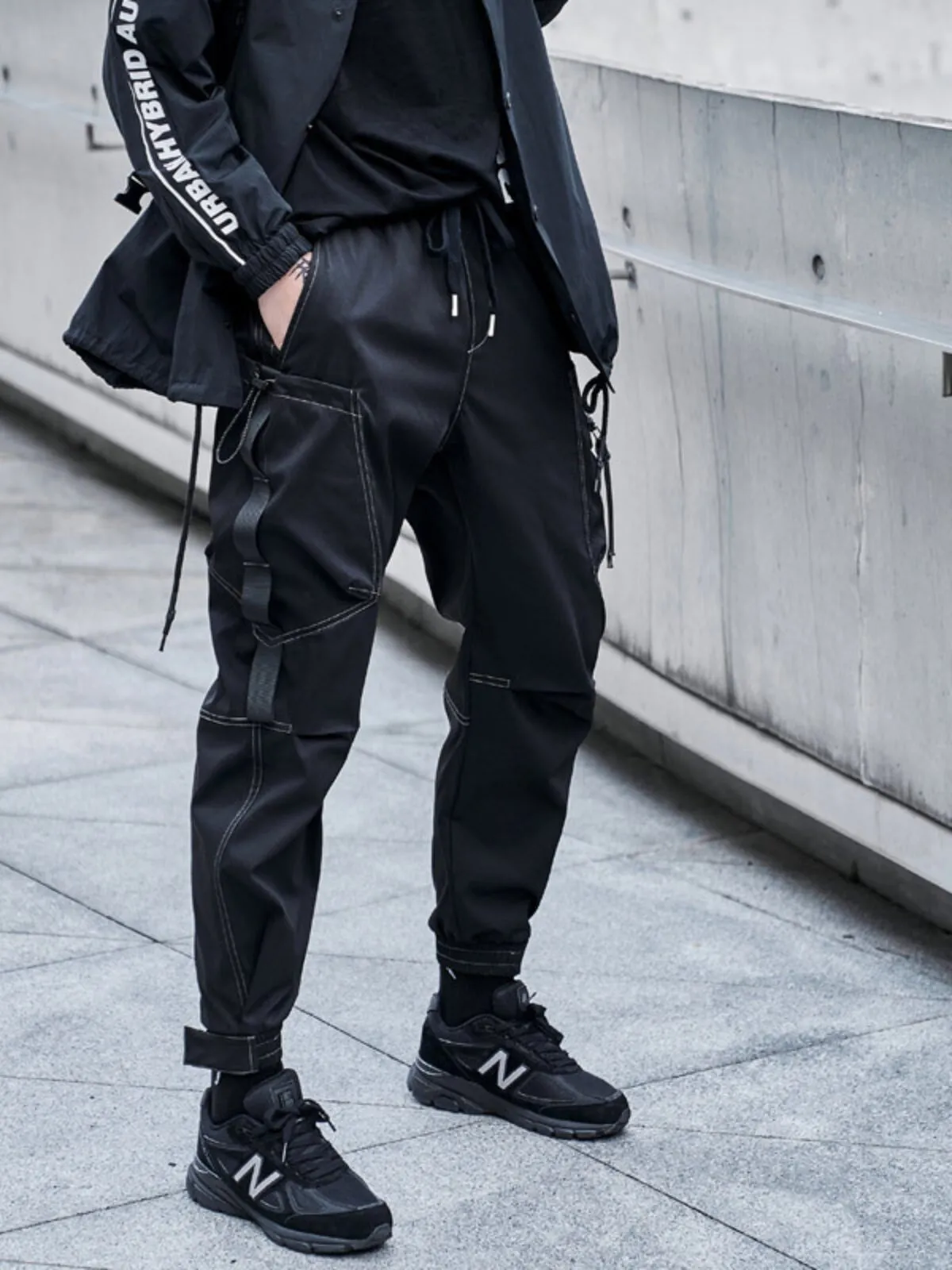 Men's Cargo Pants Punk Baggy Techwear Streetwear Hip Hop Couple Women Unisex Sports Casual Pants, 5 of 5