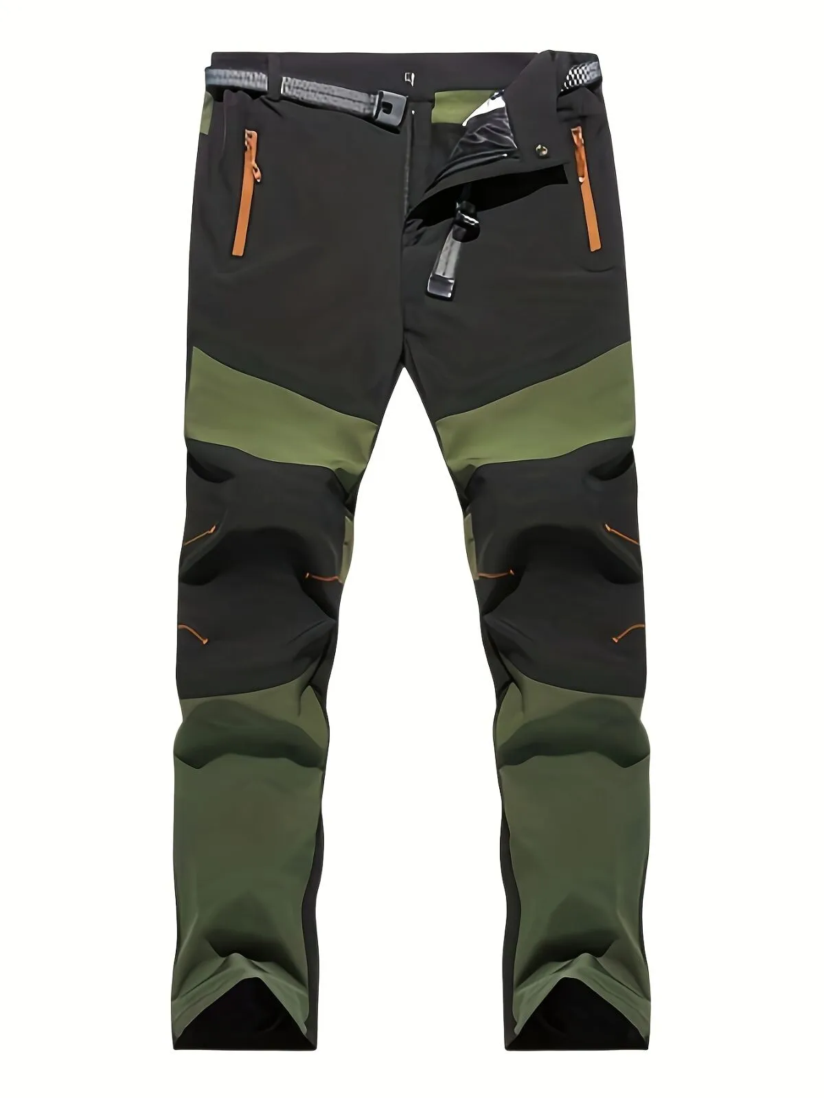 Men's Cargo Pants Outdoor Ski Snow Pants Stretch Zip Pockets Cargo Pants Breathable Softshell Work Pants, 1 of 6