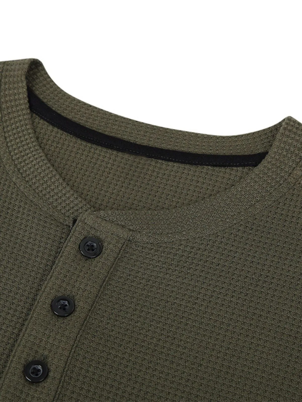 Men's T-shirts Sport Spring and Summer Retro Business Casual Travel Multi Button Collar Solid Color Short Sleeve Top , 4 of 4