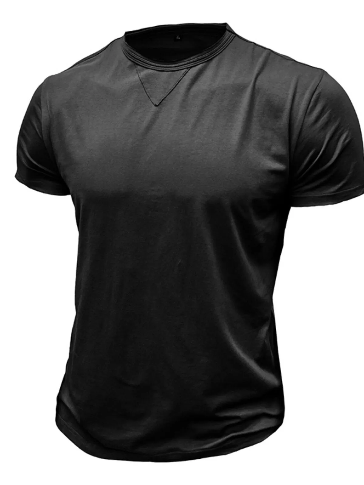 Men's T-Shirt Basic Crew Neck Lightweight Solid Color Performance Loose Fit Sports Comfortable Training Activewear Tops, 3 of 3