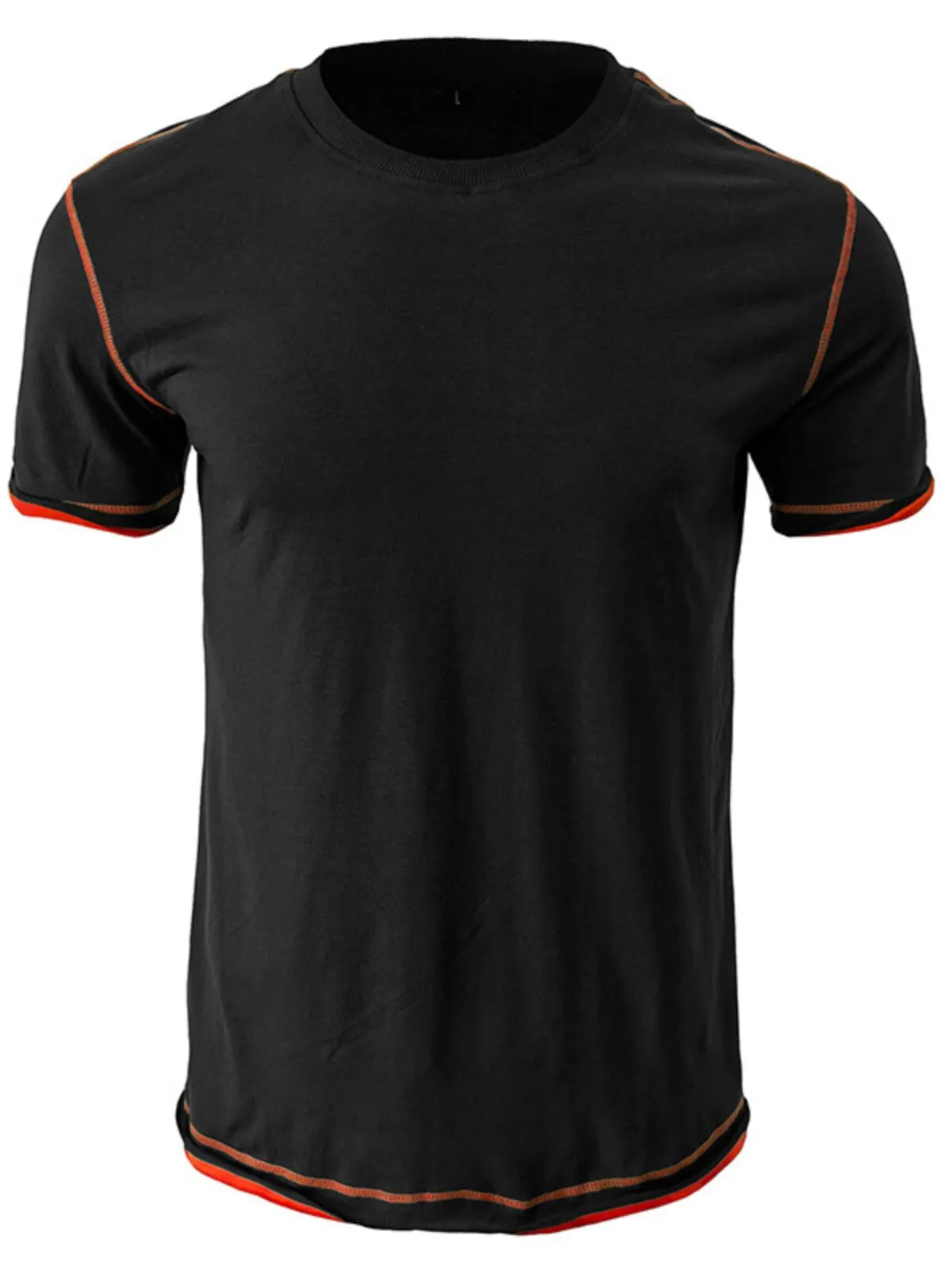 Men's T-Shirt Short Sleeve Soli Patchwork Round Neck Contemporary Fit Funny Outfit Tops, 3 of 3