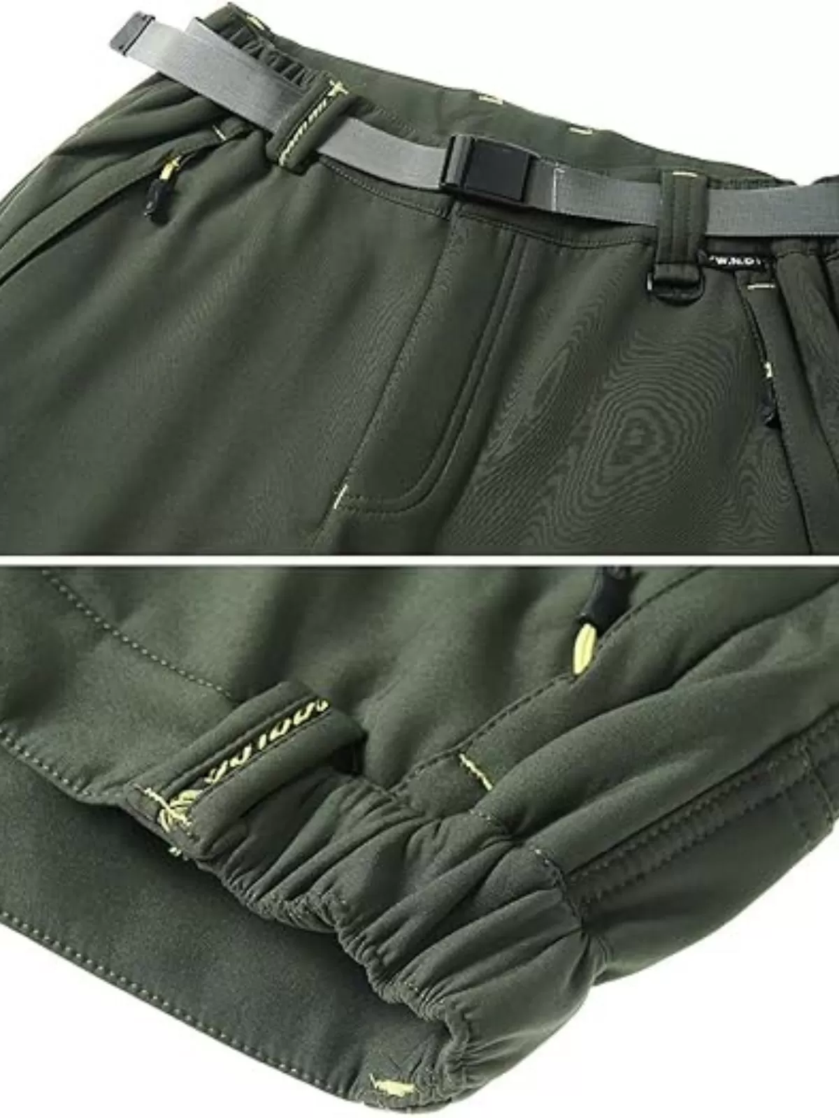 Men's Cargo Pants Fleece-Lined Trousers, Winter Outdoor Protective Pants, Keeps Warm, Windproof, Multi-Pocket, Sweat-Wicking Trousers, 3 of 6