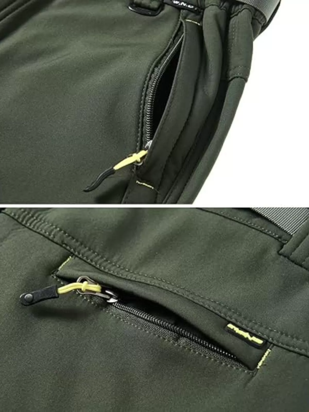 Men's Cargo Pants Fleece-Lined Trousers, Winter Outdoor Protective Pants, Keeps Warm, Windproof, Multi-Pocket, Sweat-Wicking Trousers, 4 of 6