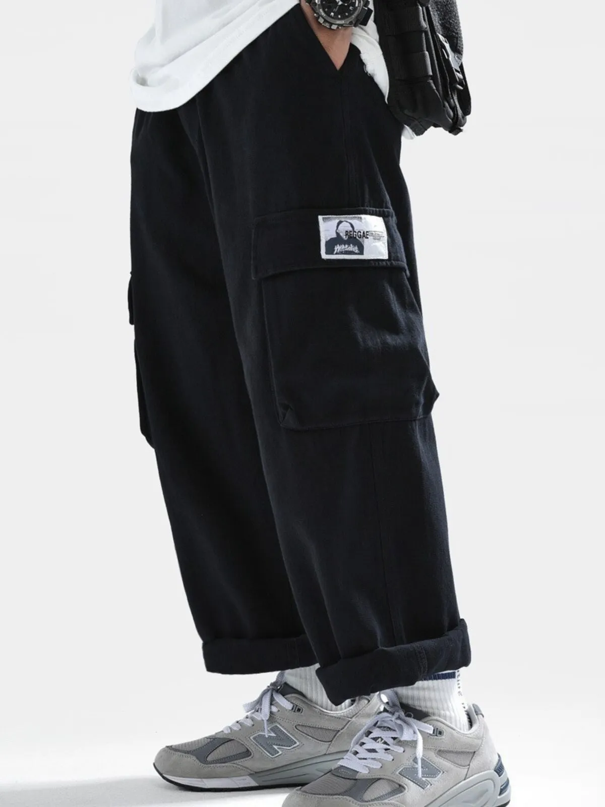 Men's Cargo Pants Loose-fitting Straight-leg Versatile Street Style Cotton Pants, 1 of 3