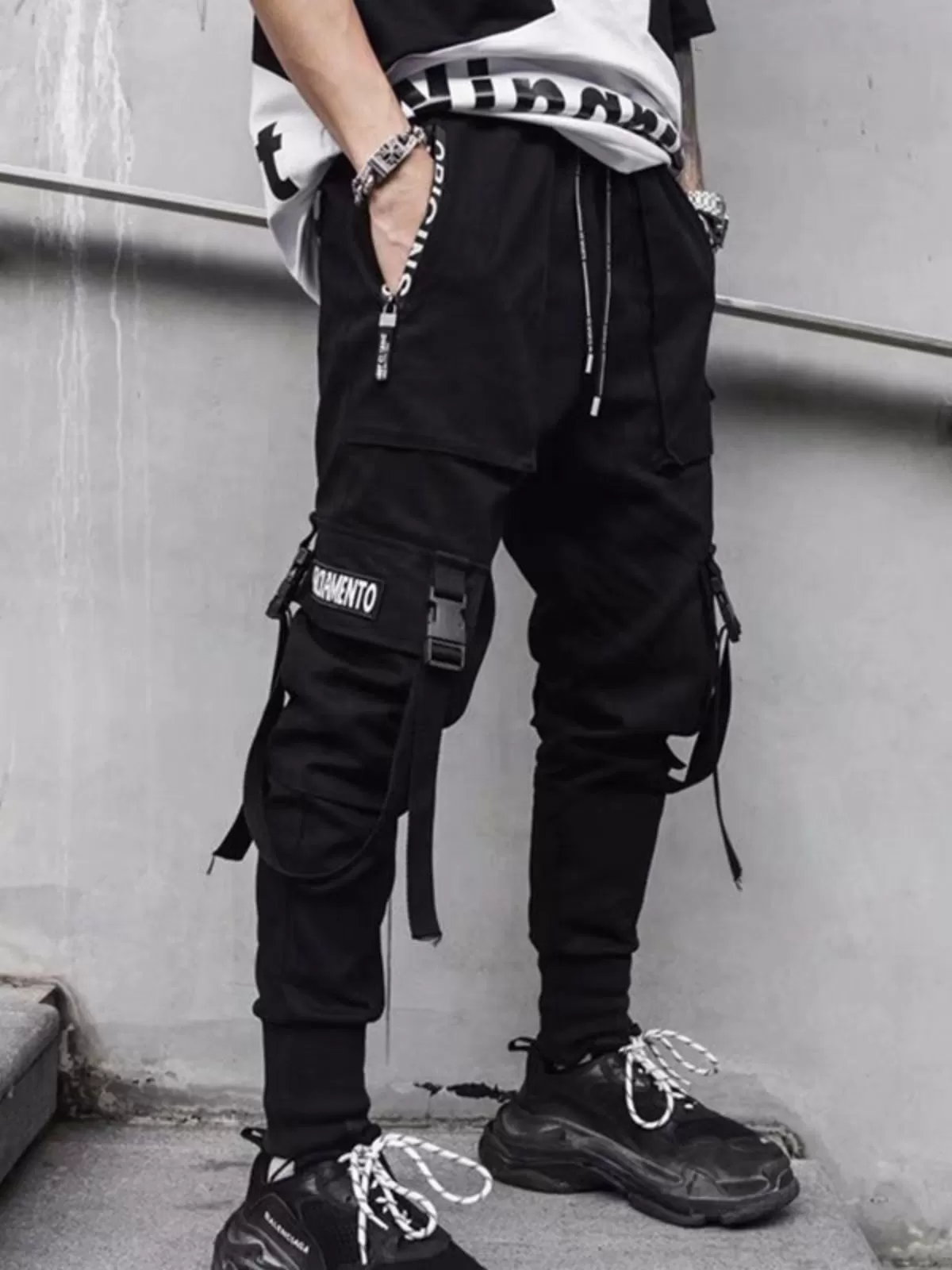 Men's Cargo Pants Techwear Hip Hop Harem Pants Streetwear Pants, 1 of 6
