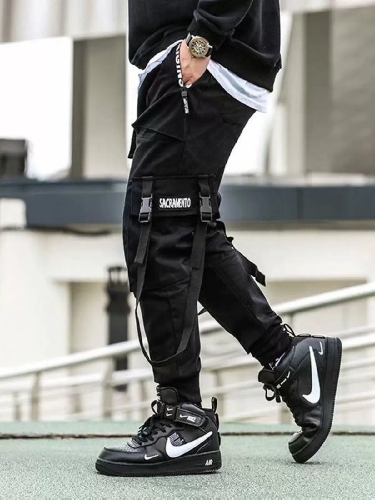 Men's Cargo Pants Techwear Hip Hop Harem Pants Streetwear Pants, 2 of 6