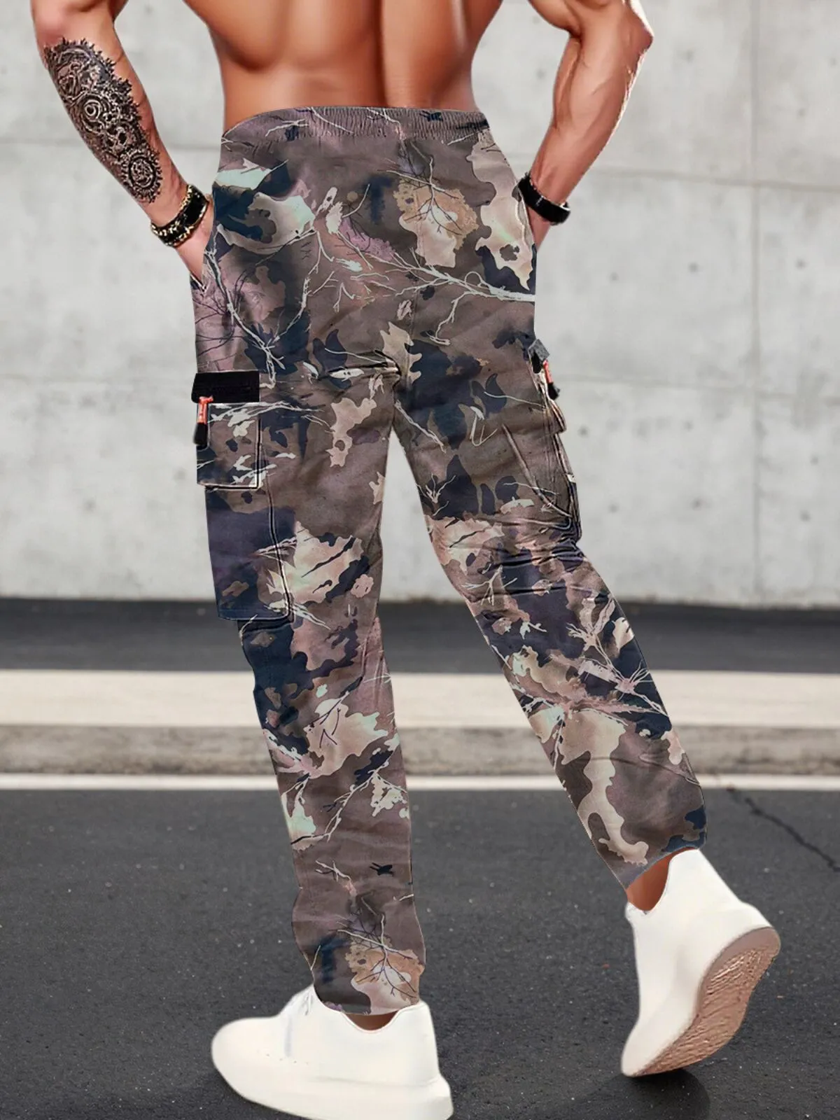 Men's Cargo Pants, Elastic Waistband, Multi-Pocket,Camping & Hiking Fashion, Classic, 2 of 2