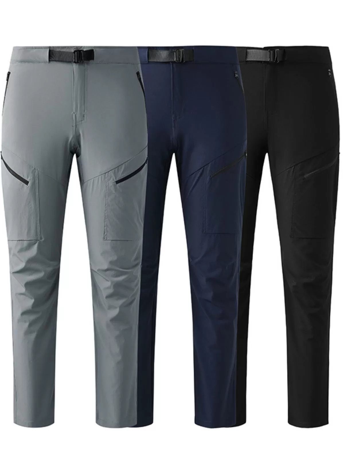 Men's Quick-Dry Outdoor Pants Lightweight Tactical Hiking Joggers Multi-Pocket Workwear for Active Use, 2 of 2