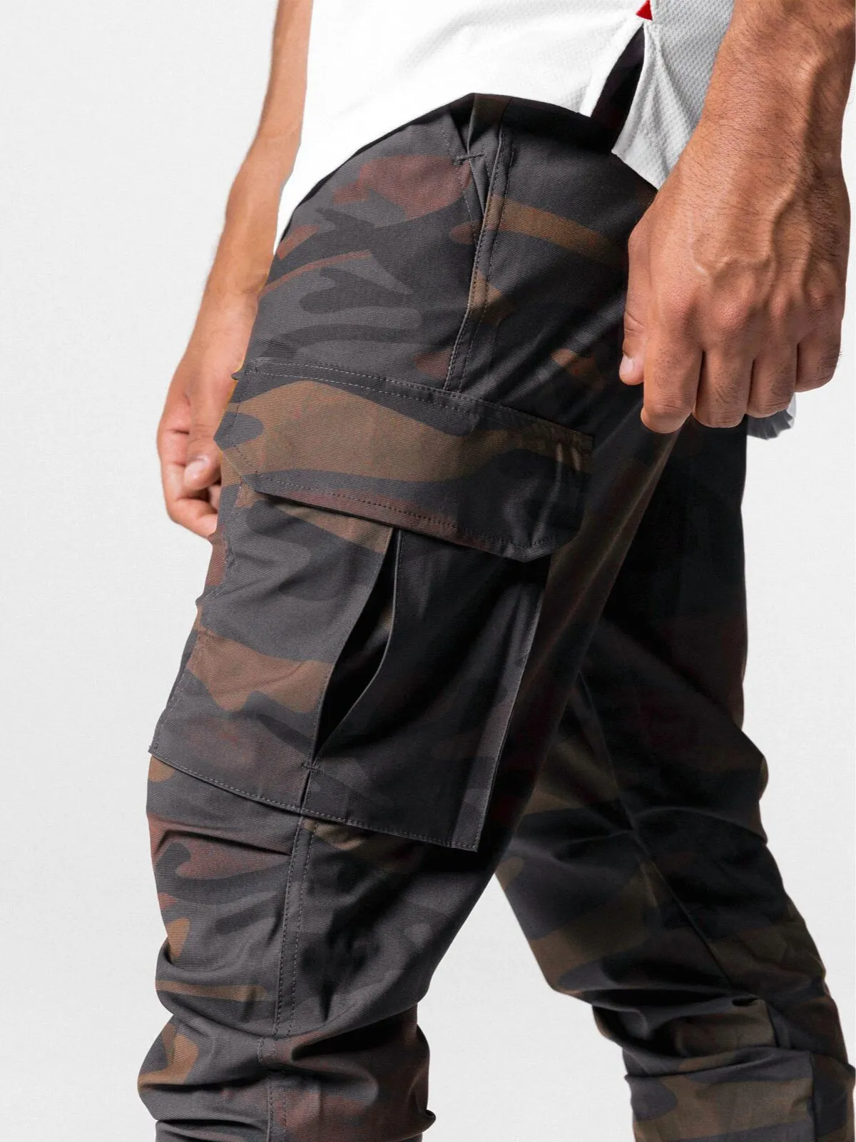 Men's Stretch Workout Jogger Pants Elastic Waist Running Training Sweatpants Slim Fit Sports Tapered Pants, 4 of 5