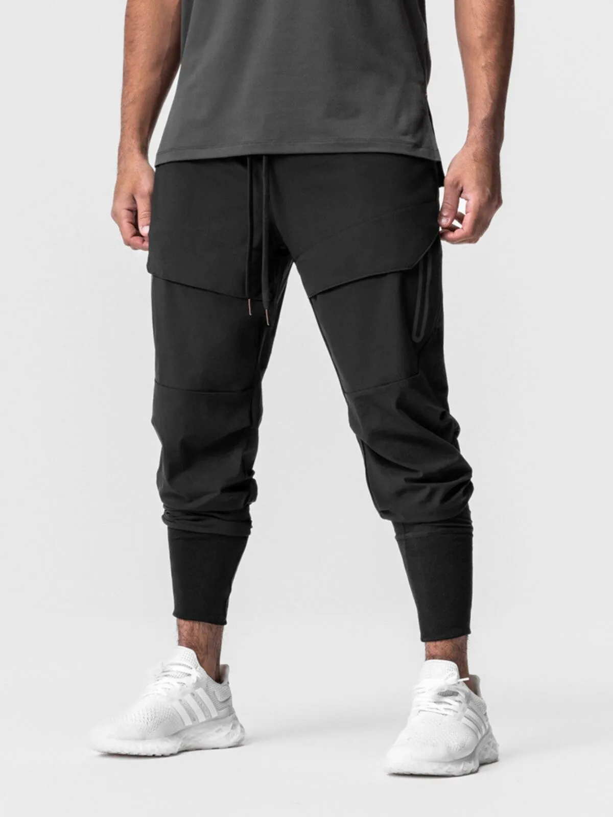 Men's Slim Fit Jogger Pants Elastic Cuffed Sportswear Training Running Workout Tapered Active Pants, 3 of 5