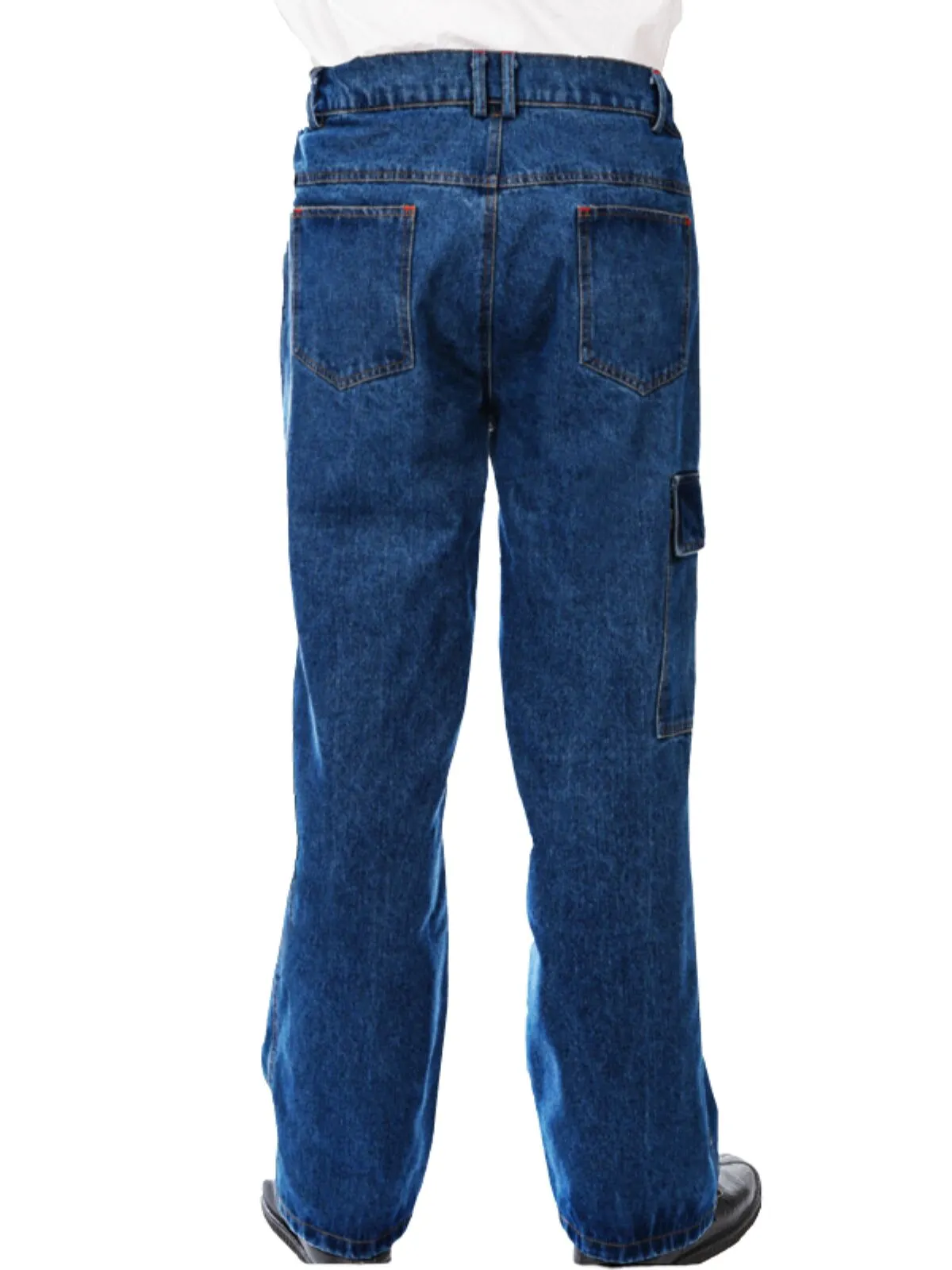 Men's Cargo Pants Denim Stretch Multi-pocket Durable Workshop Trousers, 2 of 4