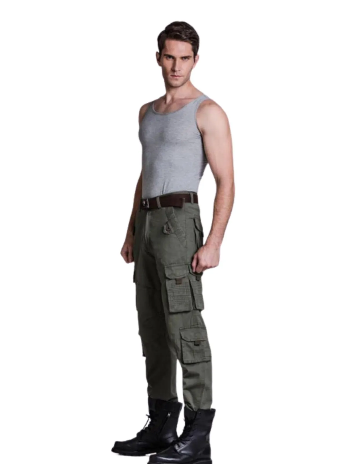 Men's Cargo Pants Casual Loose Multi Pocket Military Joggers Pants, 1 of 8