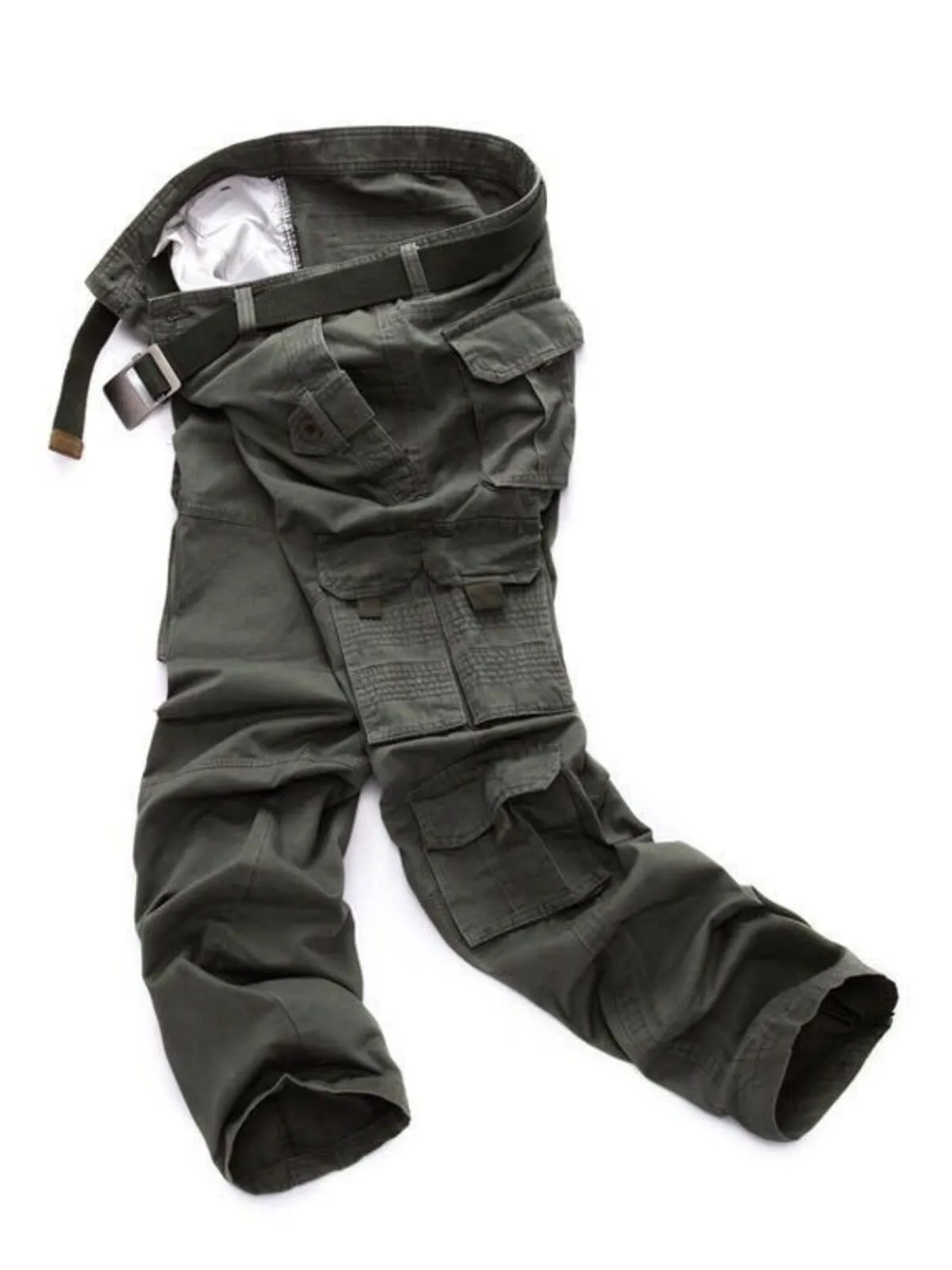 Men's Cargo Pants Casual Loose Multi Pocket Military Joggers Pants, 4 of 8