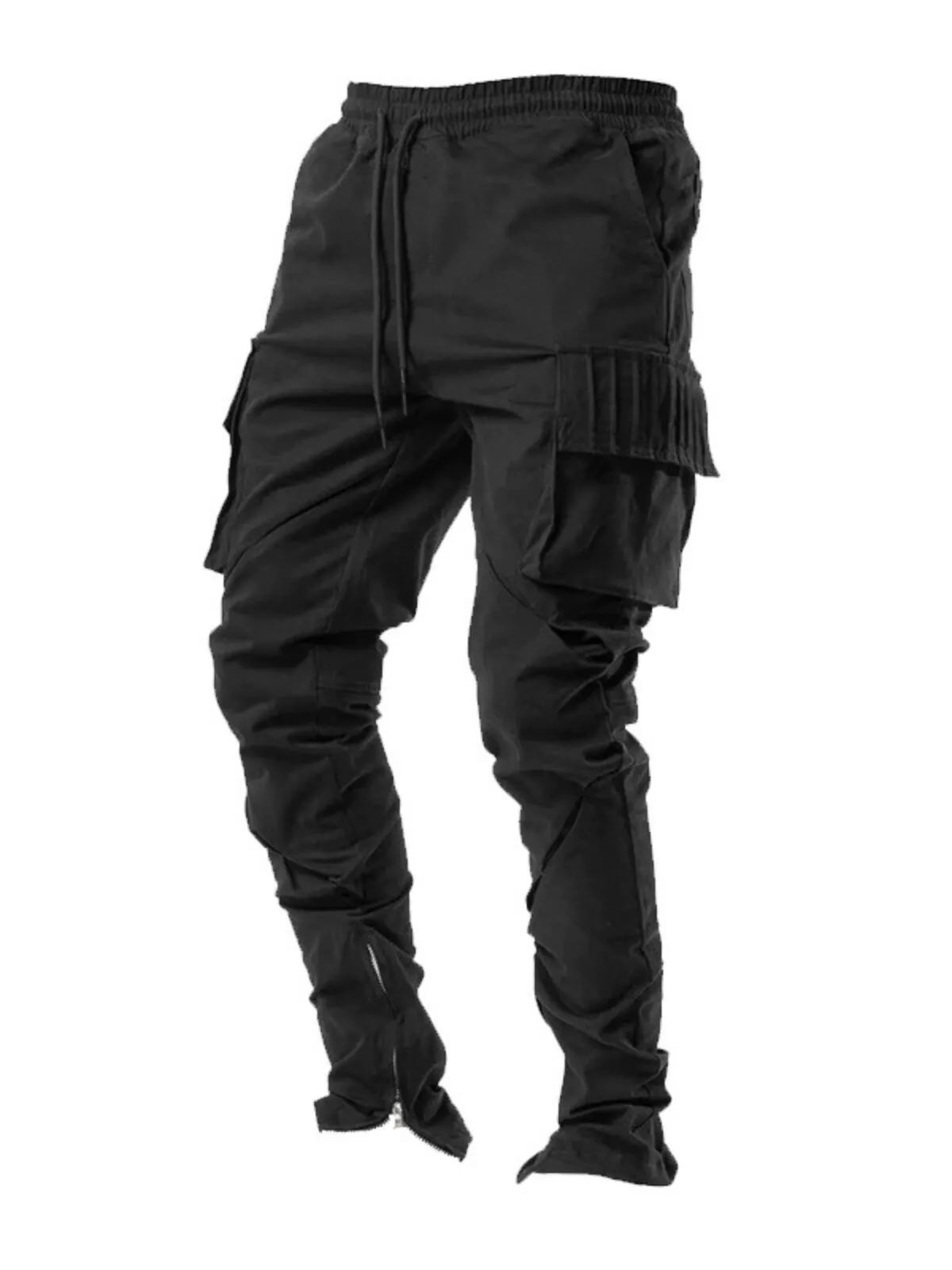Men's Cargo Pants Casual Zipper Solid Fashion Popular Wear Pants, 1 of 5