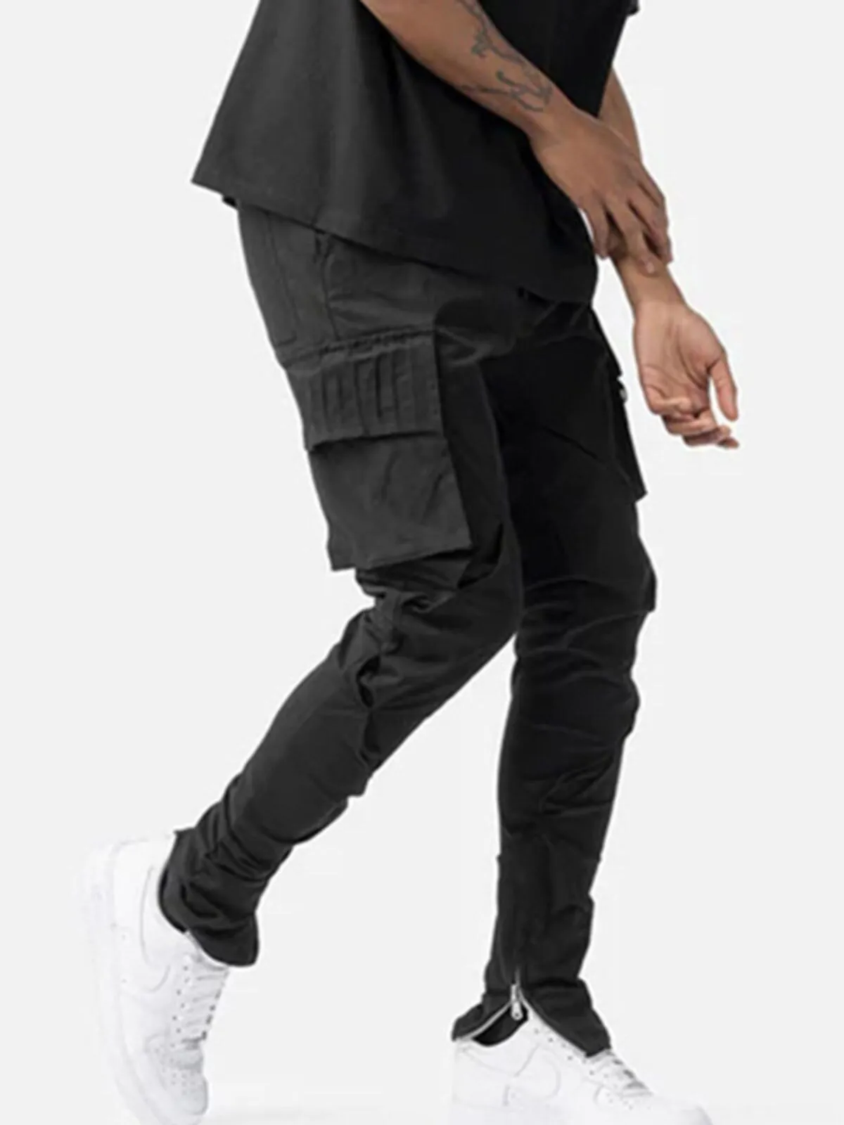 Men's Cargo Pants Casual Zipper Solid Fashion Popular Wear Pants, 2 of 5