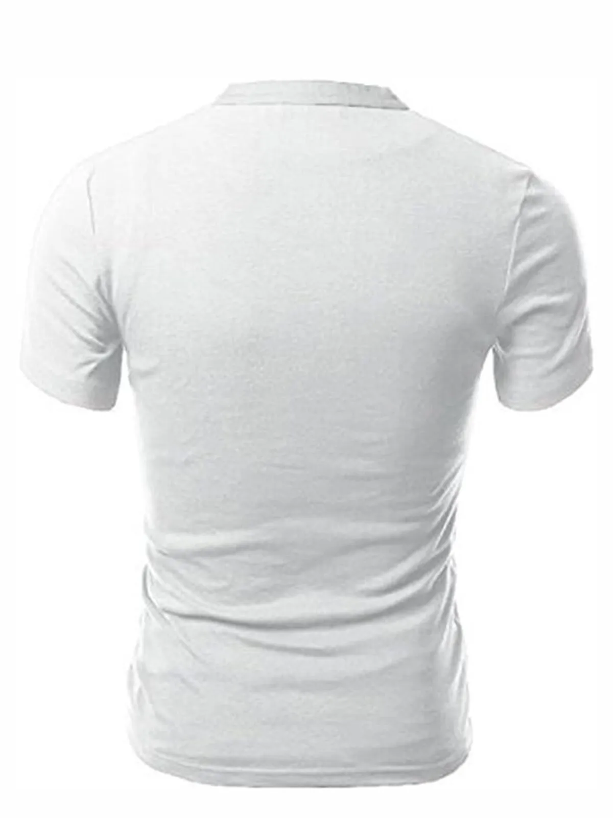 Men's Henley T Shirt Neckline Stitching Casual Basic Tee Tops Slim Fit, 2 of 3