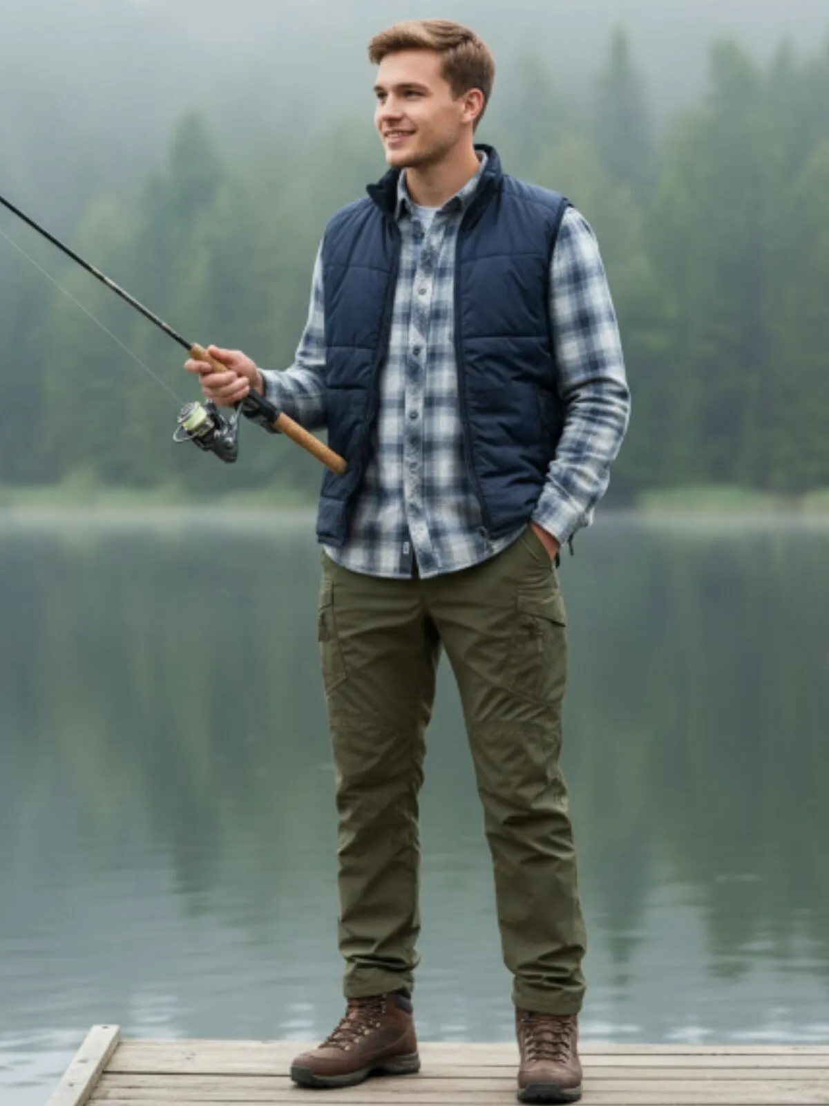 Men's Cargo Pants Tactical Combat Waterproof Pants Work Outdoor Hiking Pants, 1 of 3