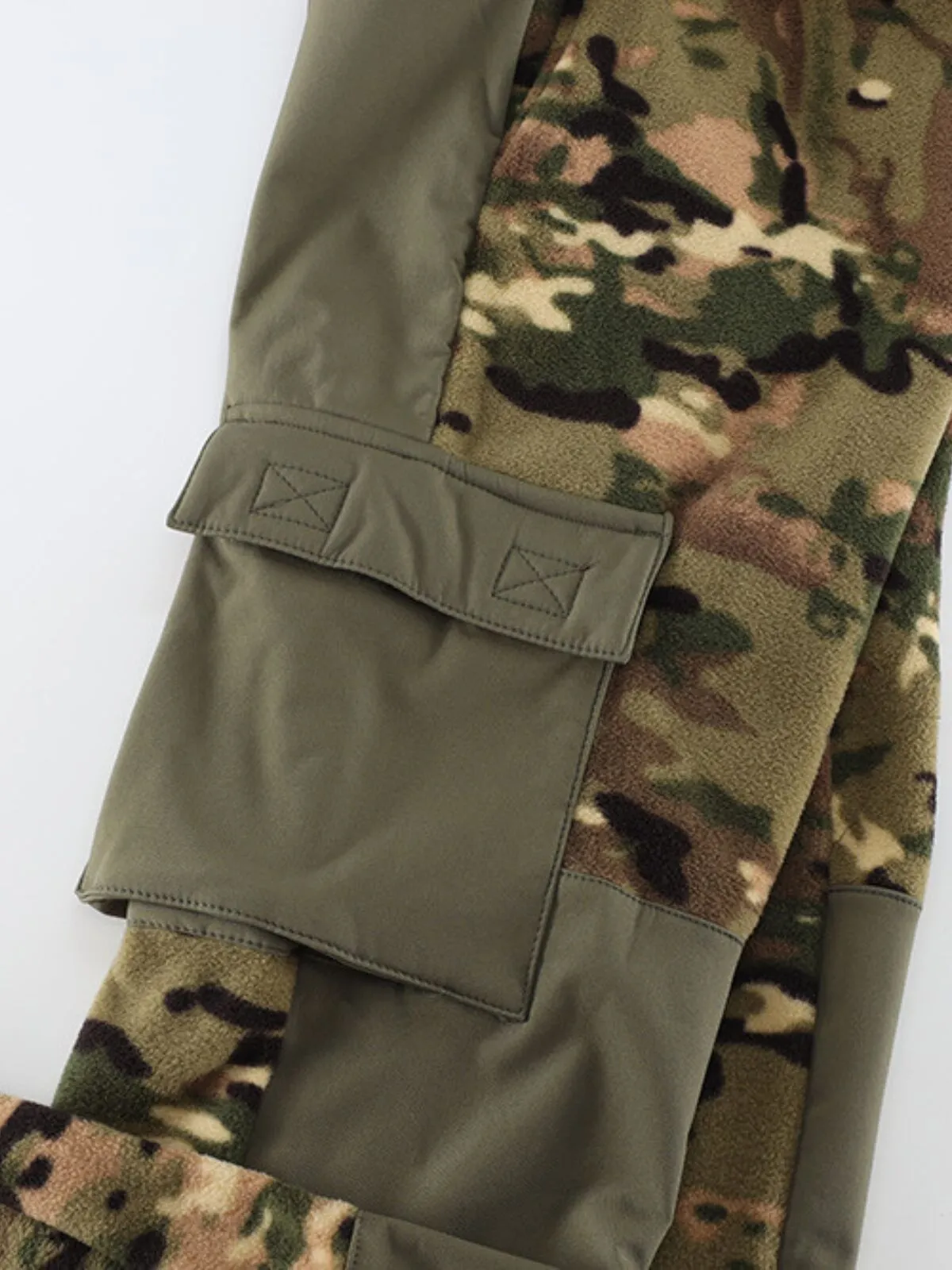 Men's Cargo Pants Camo Outdoors Training Patchwork Windproof Casual Pants, 6 of 9