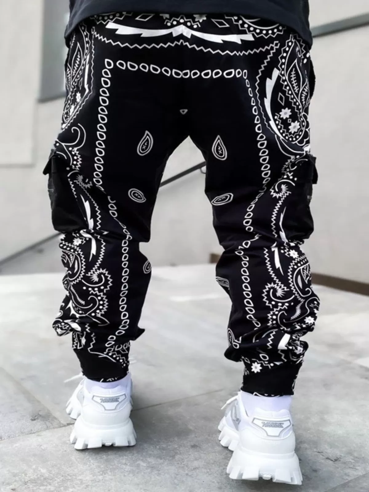 Men's Cargo Pants Hip Hop Streetwear Sweatpants Loose Casual Pants, 3 of 4