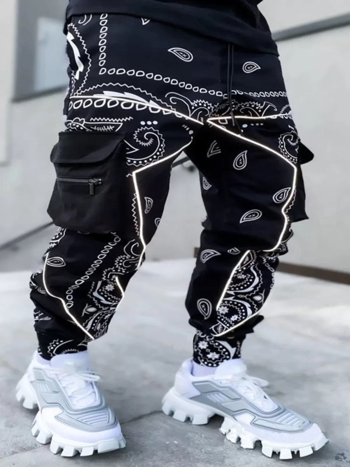 Men's Cargo Pants Hip Hop Streetwear Sweatpants Loose Casual Pants, 4 of 4