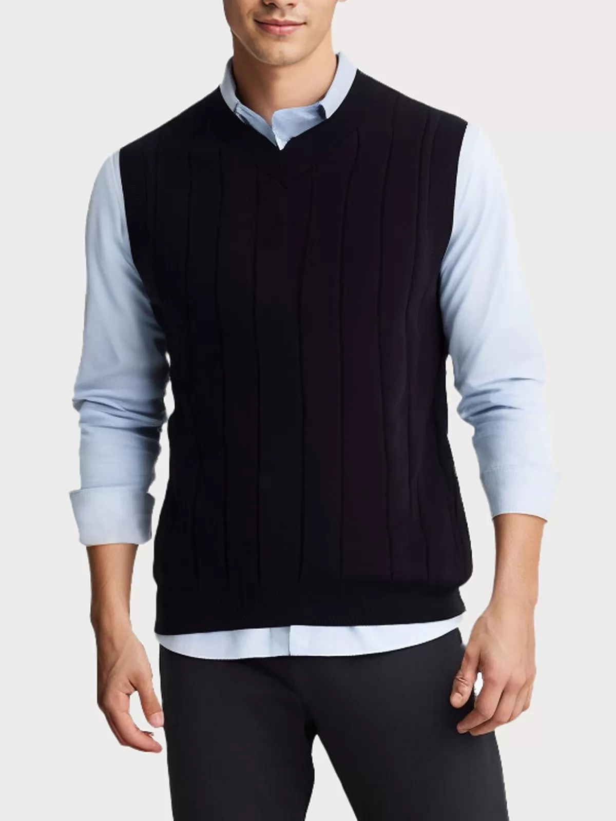 V-neck Sleeveless Woolen Sweter, 1 of 4