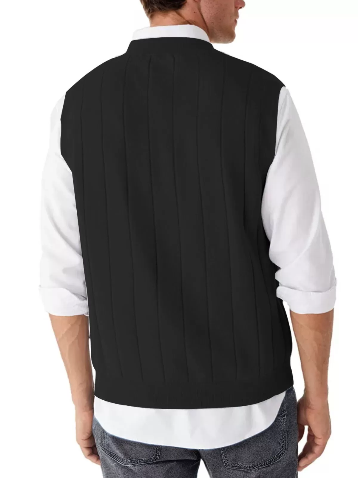 V-neck Sleeveless Woolen Sweter, 2 of 4